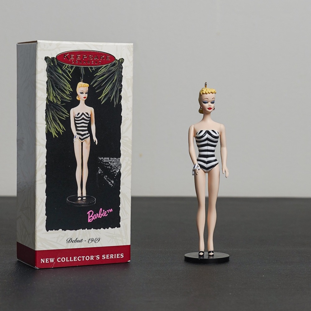 Vintage Ornament Barbie 1959 Debut Edition Wearing Retro Bathing Suit